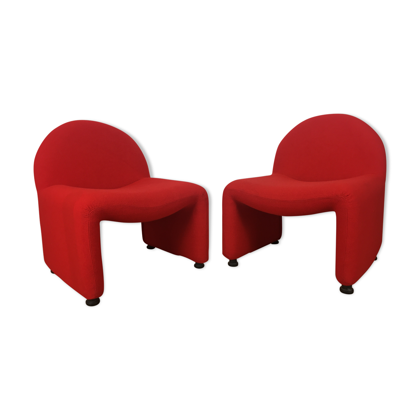 Pair of red Atal chairs