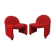 Paire de chauffeuses Atal rouges