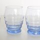 Blue water glasses x5, art deco, delicate, antique, ancient