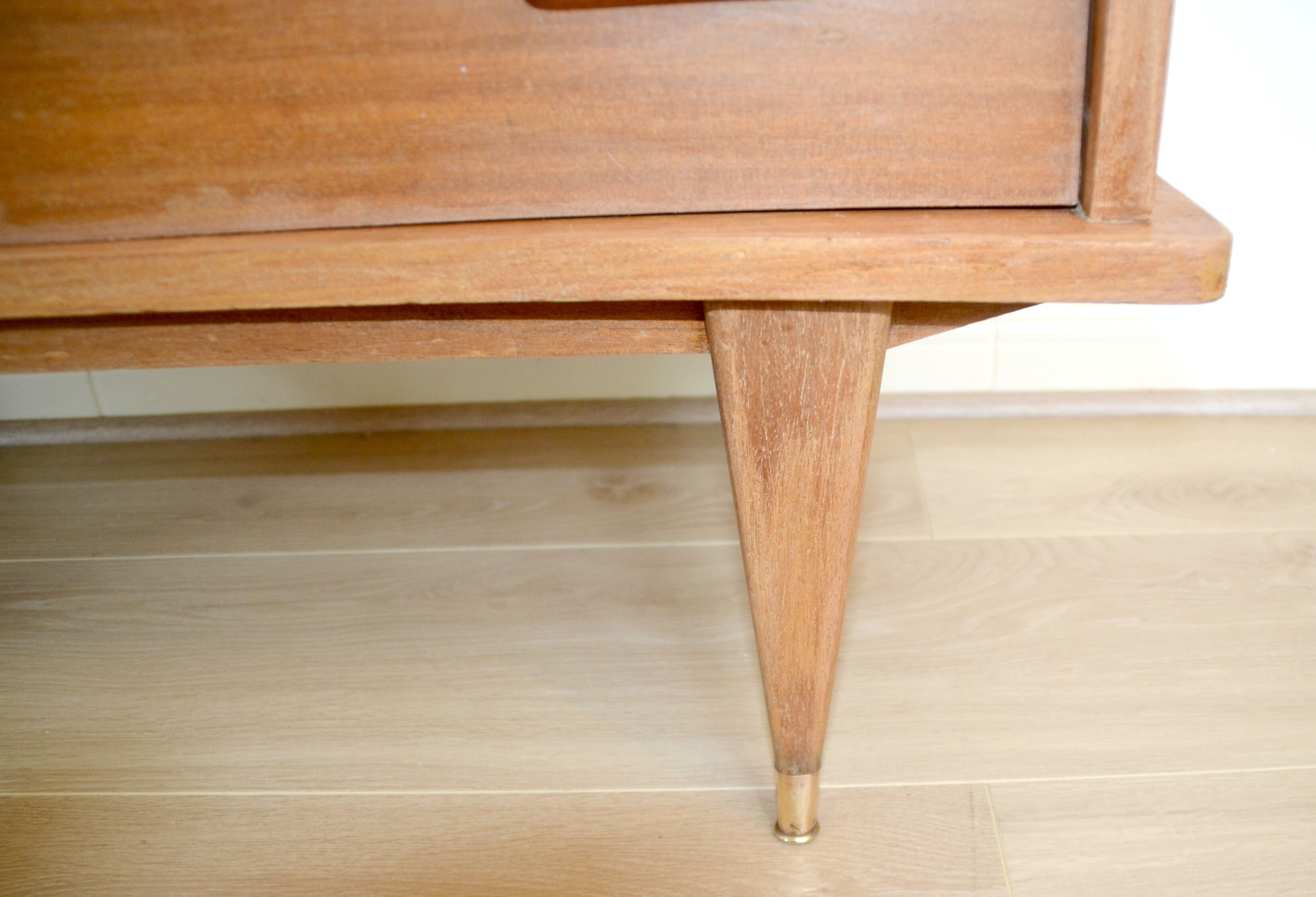 Vintage scandinavian style wooden dresser