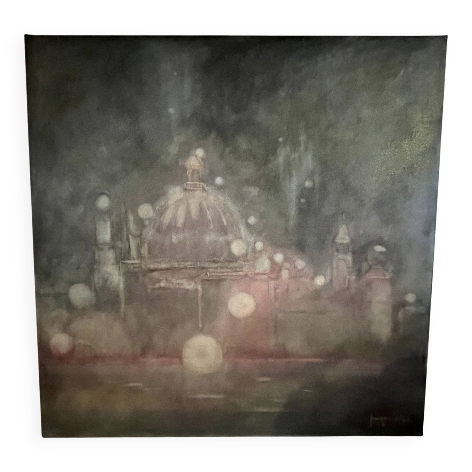 Tableau, oil on canvas Venice, Hugo Viale