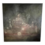 Tableau, oil on canvas Venice, Hugo Viale