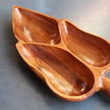 Exotic wooden aperitif tray, circa 1970