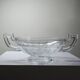 Art Deco glass bowl, in the style of Val Saint Lambert, with wide handles.