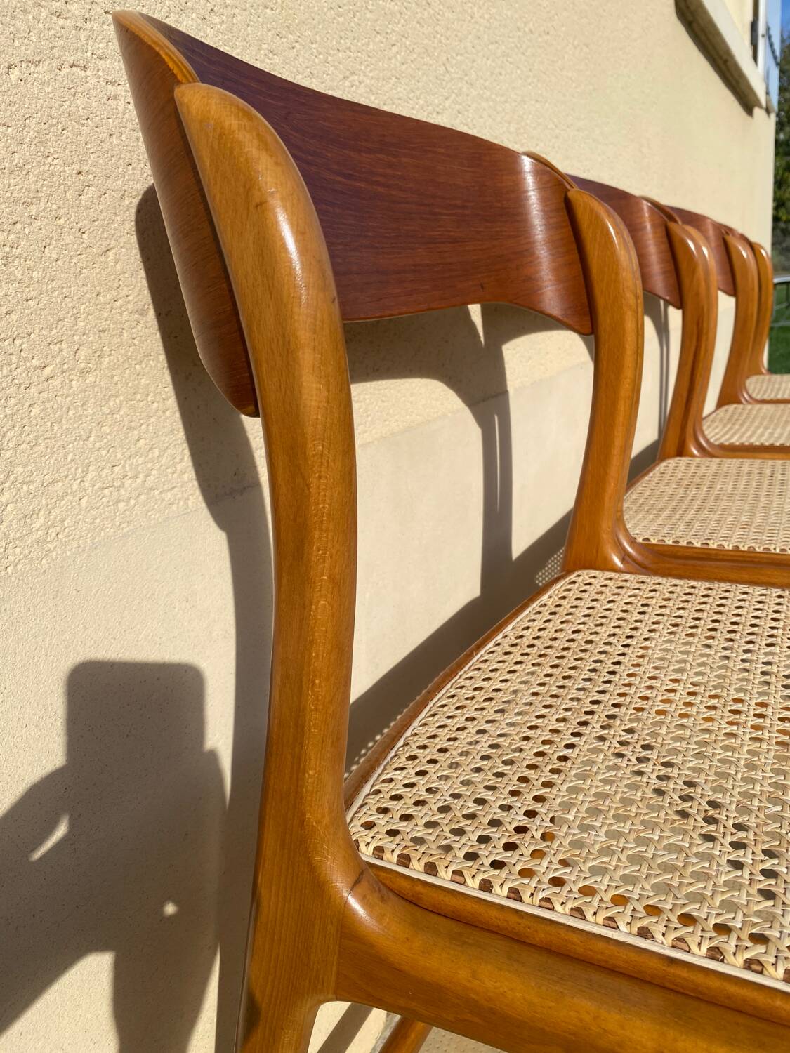 Suite de 4 chaises Baumann « Traineau »