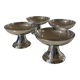 Set of 4 vintage ice cream bowls in 18/10 stainless steel – Retro bistro style
