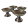 Set of 4 vintage ice cream bowls in 18/10 stainless steel – Retro bistro style