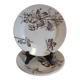 3 plates with hors d'oeuvre in Terre de Fer HB Choisy bird decoration