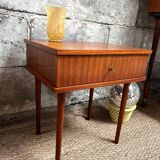 Vintage bedside table with clean lines
