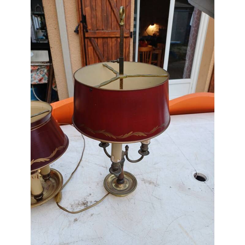 2 Empire style bouillotte lamps