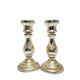 Pair of Candle Holders, Amalgam Glass