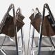Lübke 4-piece set of folding dining chairs by Fantoni&Geraci, 1969