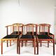 Ensemble de 6 chaises en teck, style Mid-Century, Danemark, années 1970.