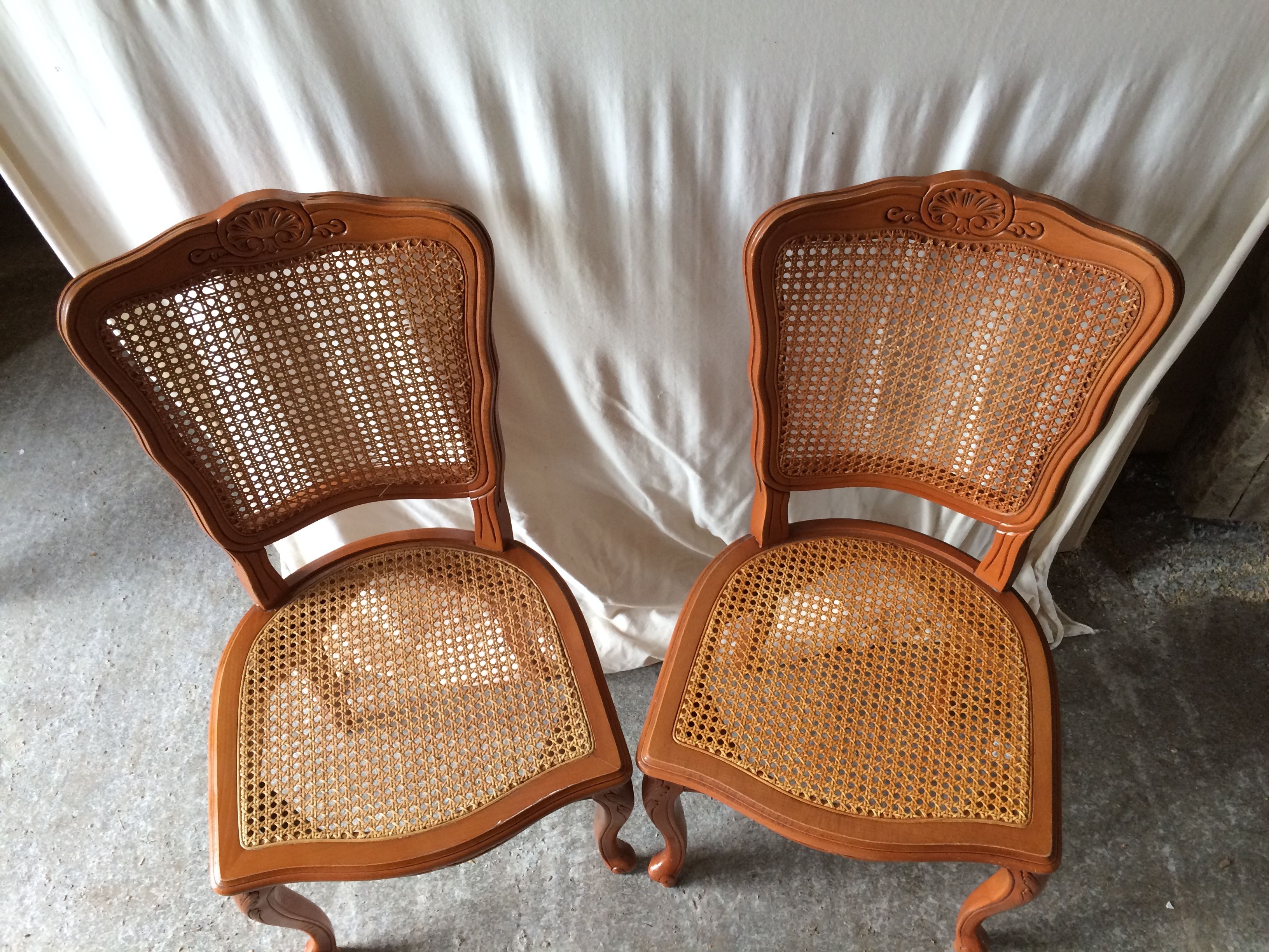 Series of 8 Chairs Style LOUIS XV Wood - Assise - Vintage Cannés File