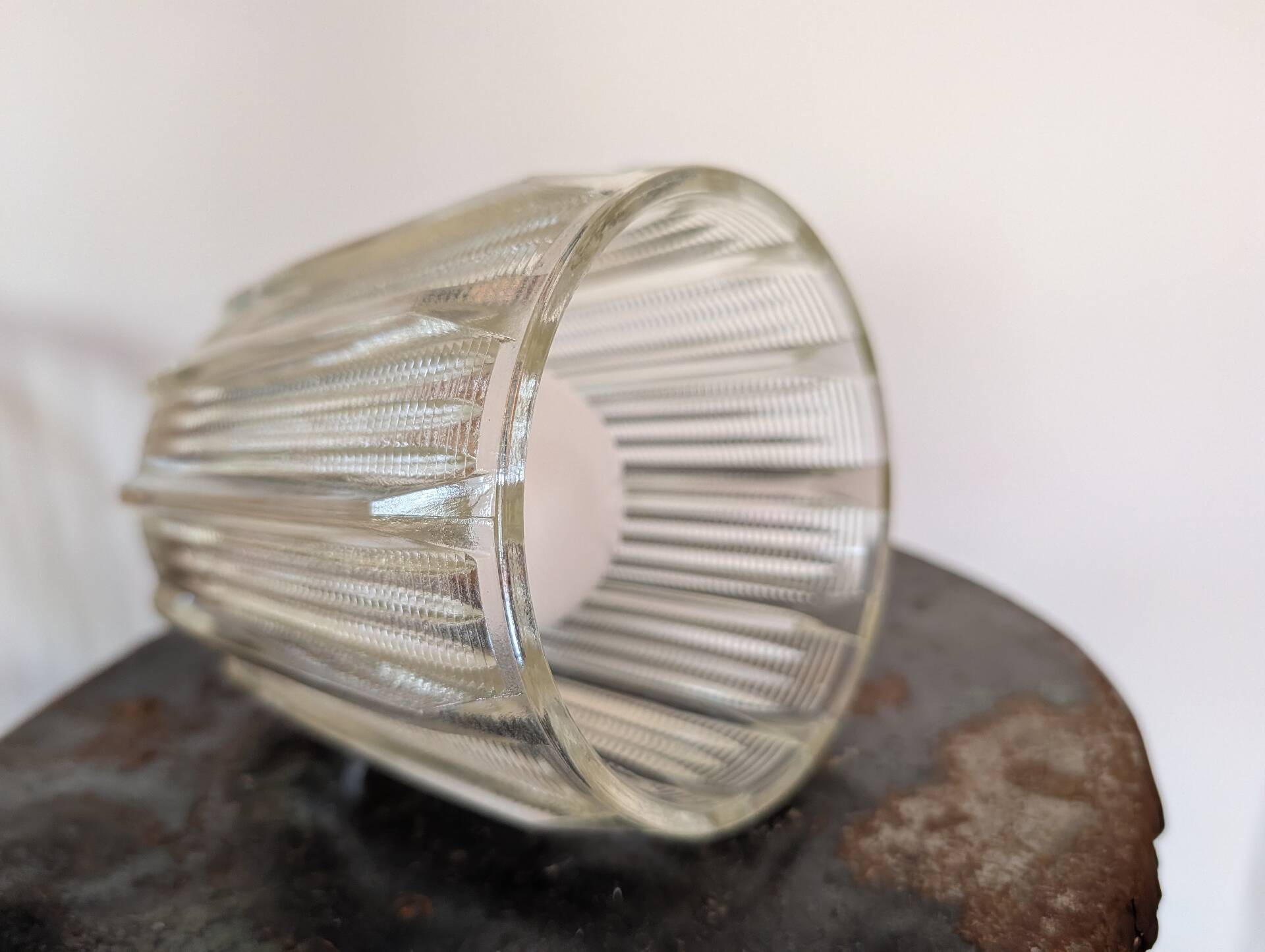 Thick glass lampshade – 1950s/60s