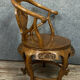 Pair of chinese chairs in exotic wooden barrel shape around 1900-1920