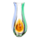 Mid-century modern vase, multicolour glass, designed by H. Mahanovska, Czechoslovakia, 1960s