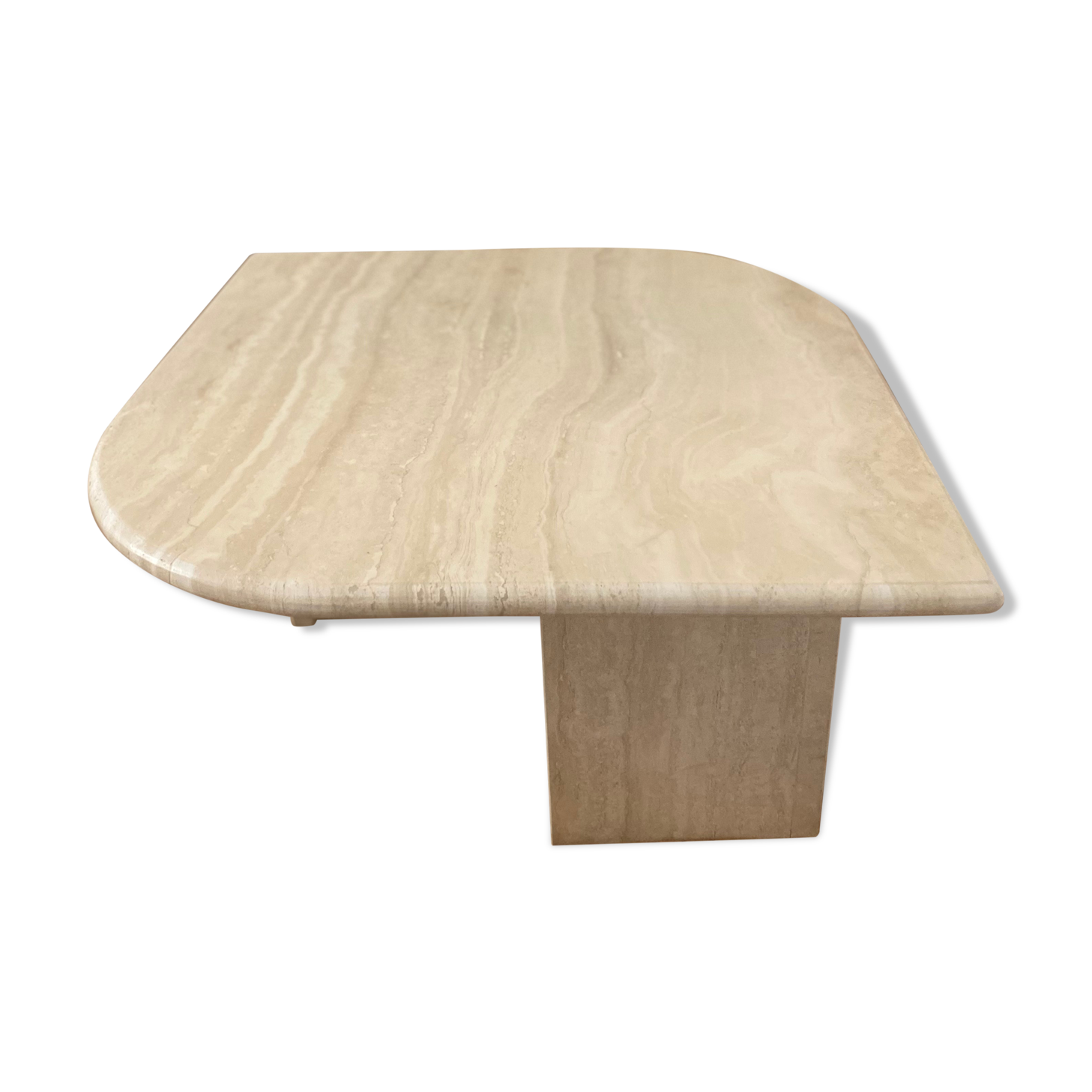 Vintage design travertine stone coffee table drip