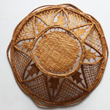 Original basket, wicker basket and vintage raffia