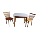 Together two Scandinavian chairs and its wooden and formica table