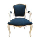 Chaise ancienne rénovée en velours