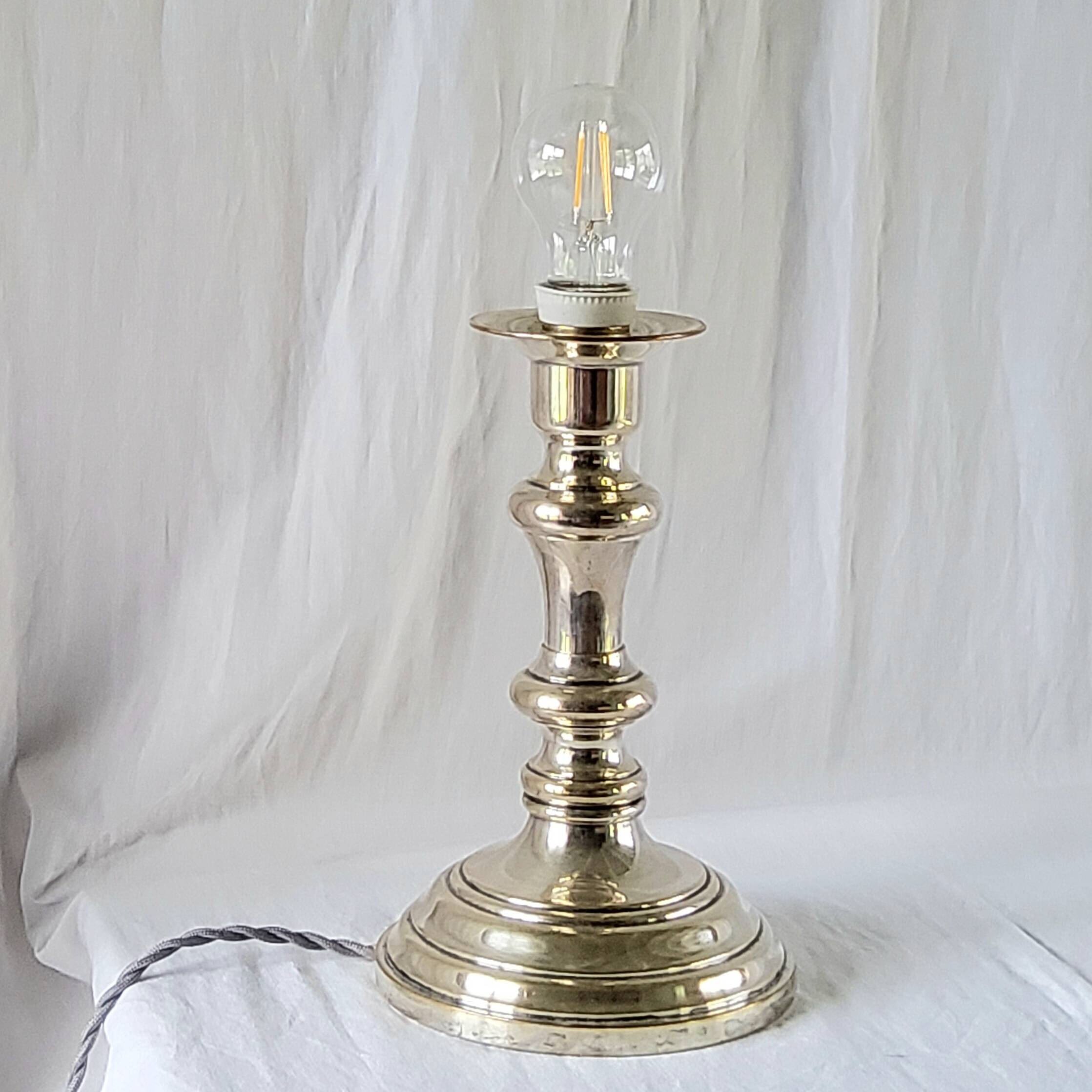 Silver metal lamp base