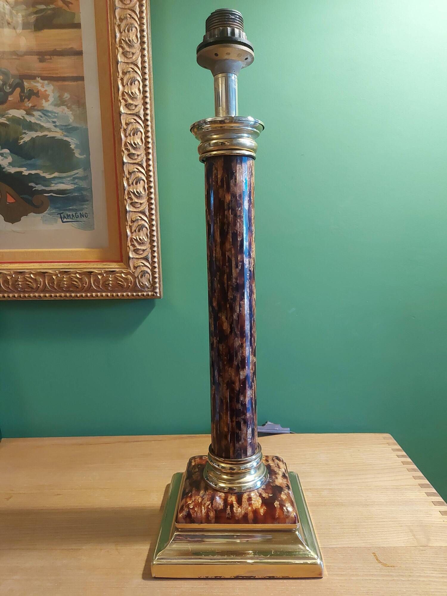 Lamp foot column tortoiseshell way of the house Le Dauphin