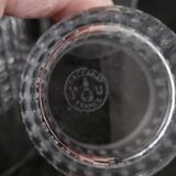 4 vintage crystal tumblers from Baccarat, model Nancy.