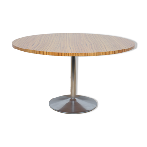 Table à manger ronde en bois de