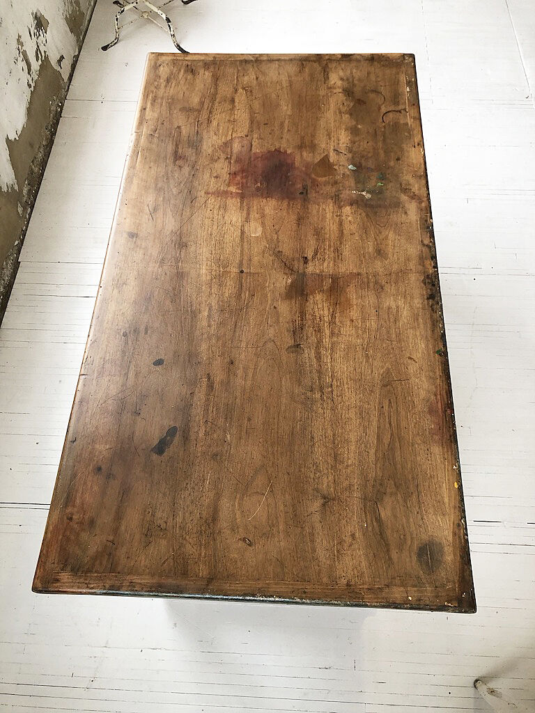 Artist studio oak draper table