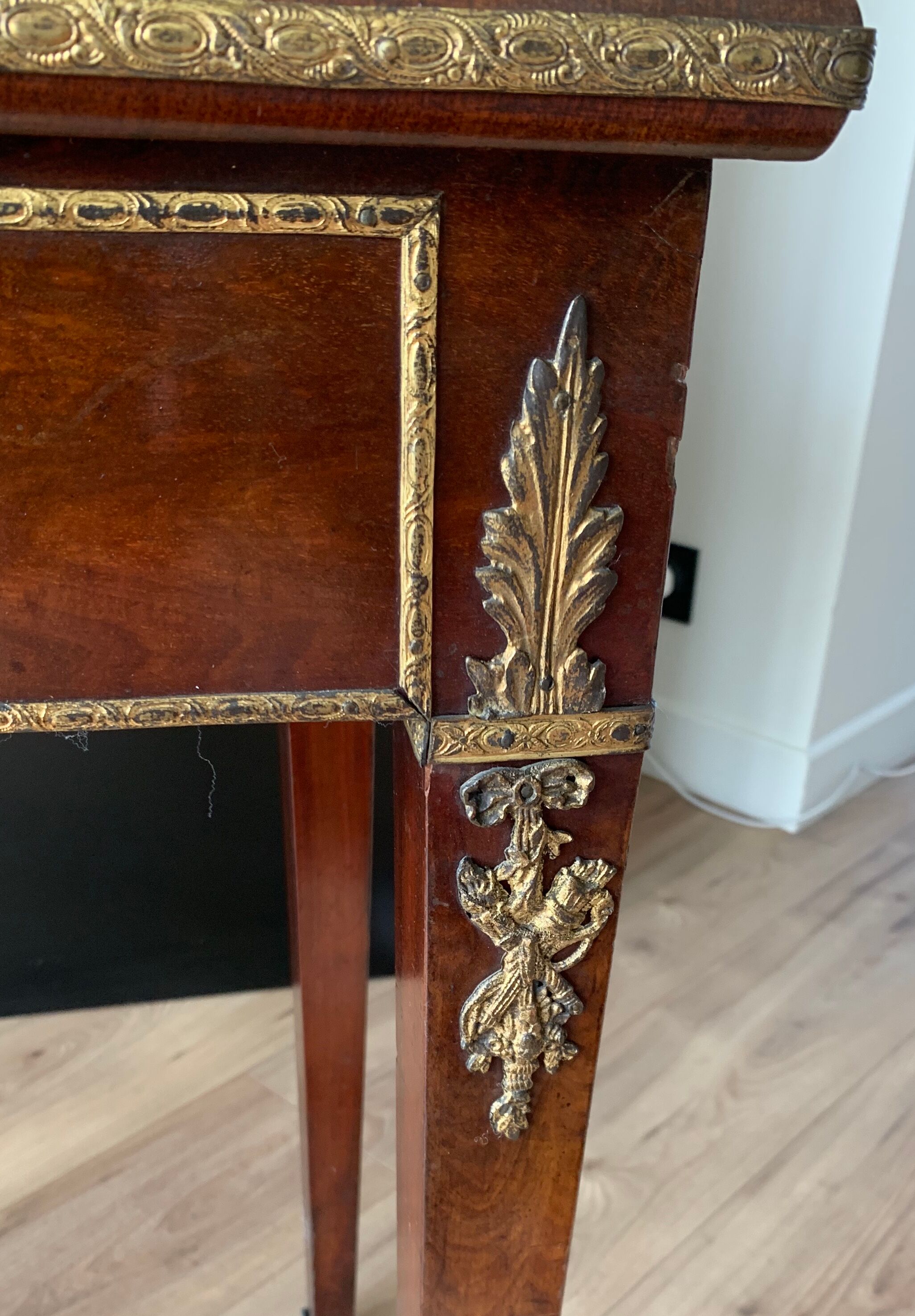 Console, games table Louis XVI style, nineteenth century