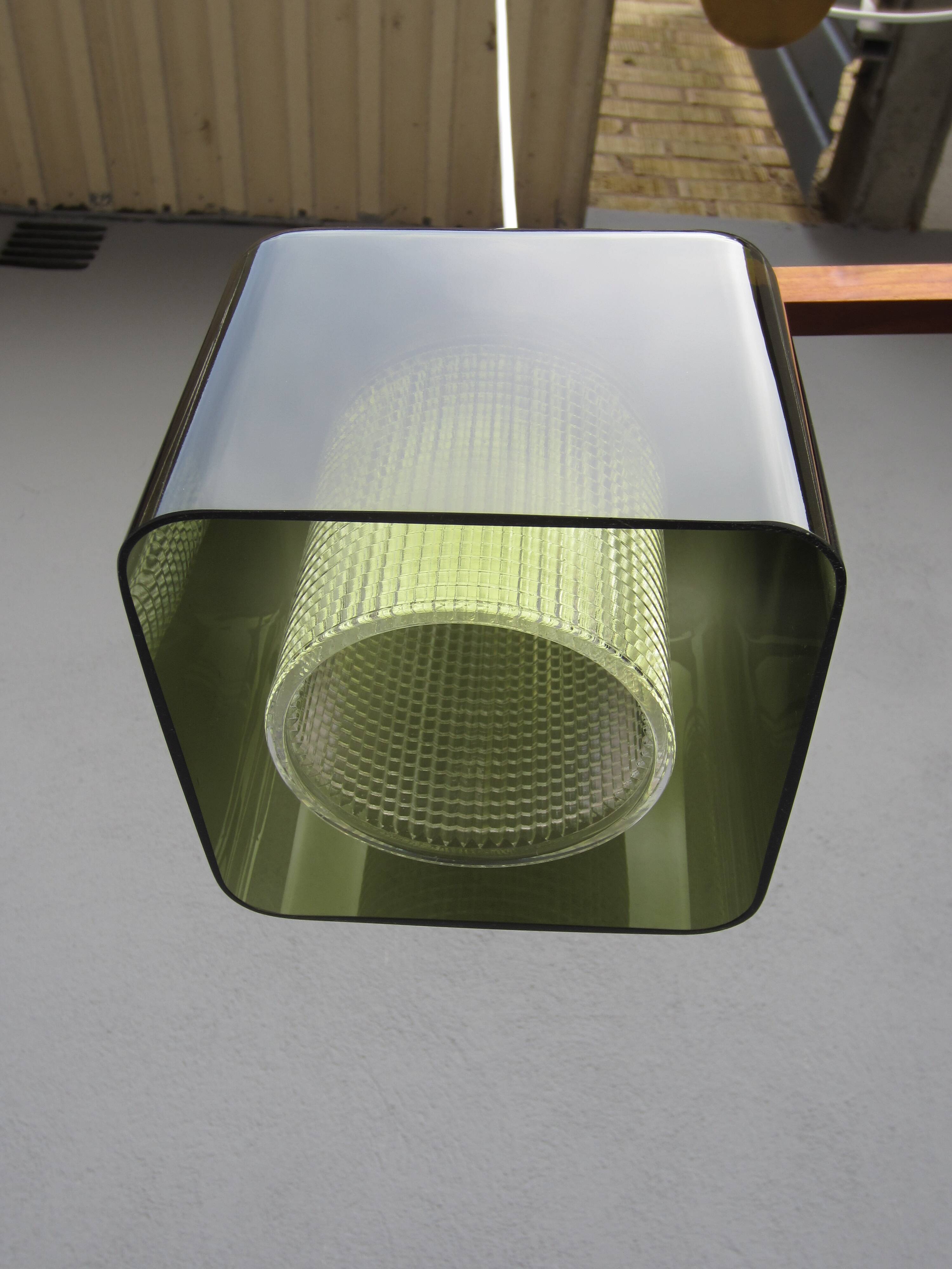 Scandinavian glass pendant lamp Carl Fagerlund for Orrefors