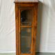 Vintage solid wood column display cabinet