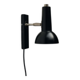 Mid-century German black minimalist wall lamp by Hustadt, 1960s.