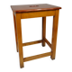 Vintage handmade workshop stool with handle, Belgium 1960