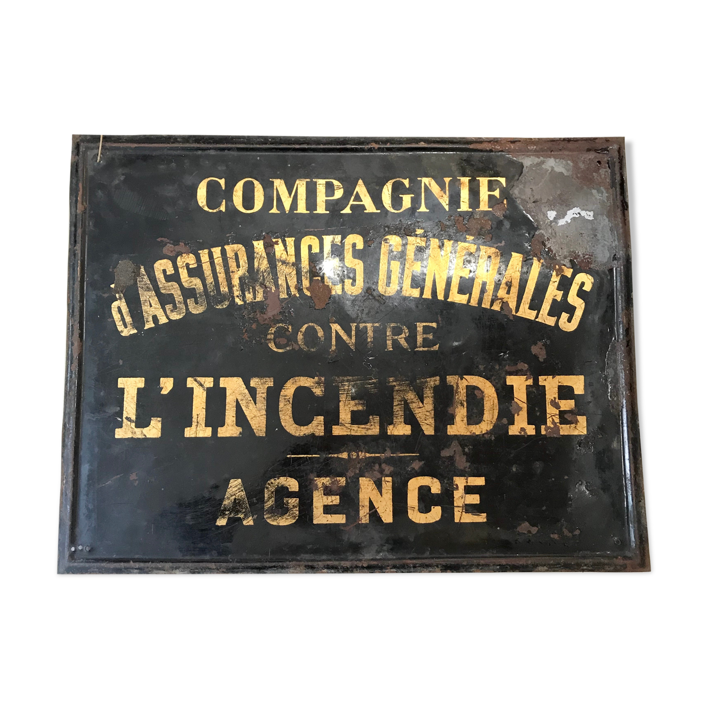 Enamelplate "General Insurance Against Fire"