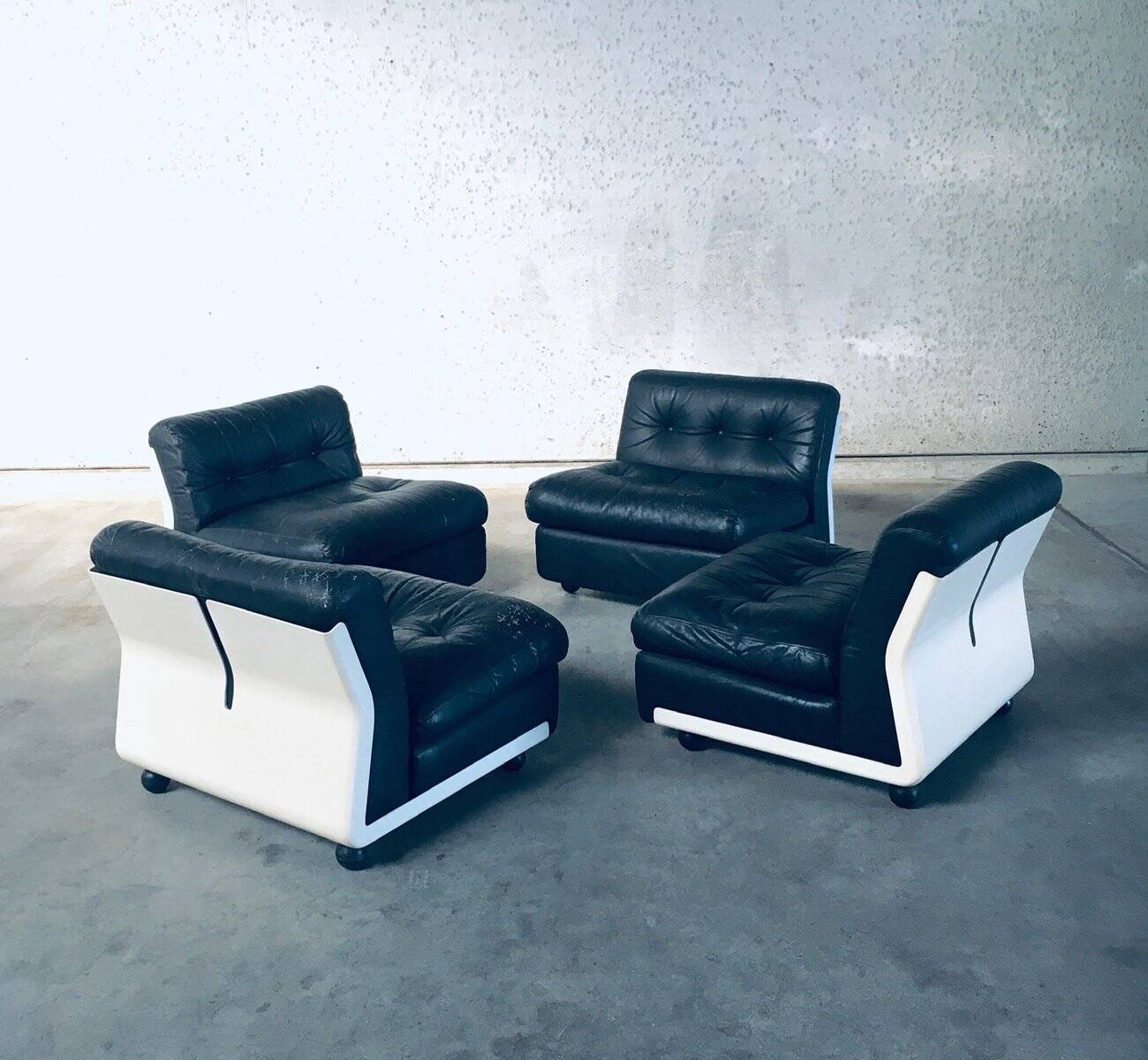 Mid-Century Modern Amanta Modular Sofa by Mario Bellini for B&B Italia, 1970s, Set of 4