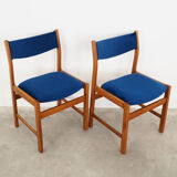 Set of two beech chairs, Danish design, 70s, made in Denmark