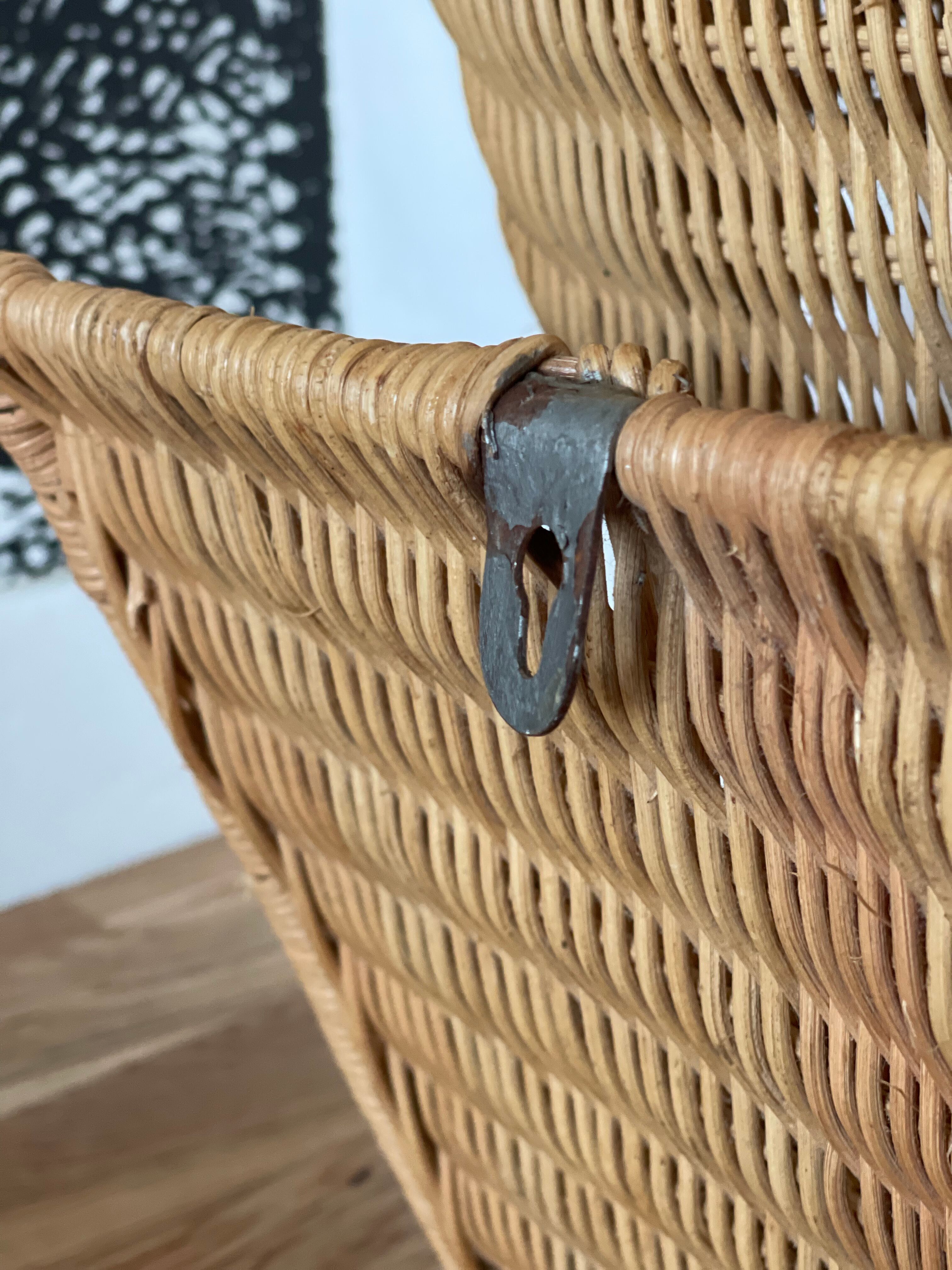 Rattan magazine holder 1970