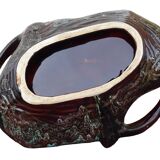 Grand bol vintage français en faïence de Vallauris avec deux anses