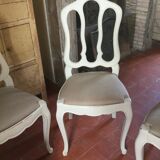 Lot de 5 chaises anciennes en chêne