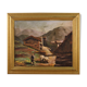 Bucolic landscape painting signed 50's
