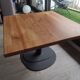 Solid wood coffee table in industrial style