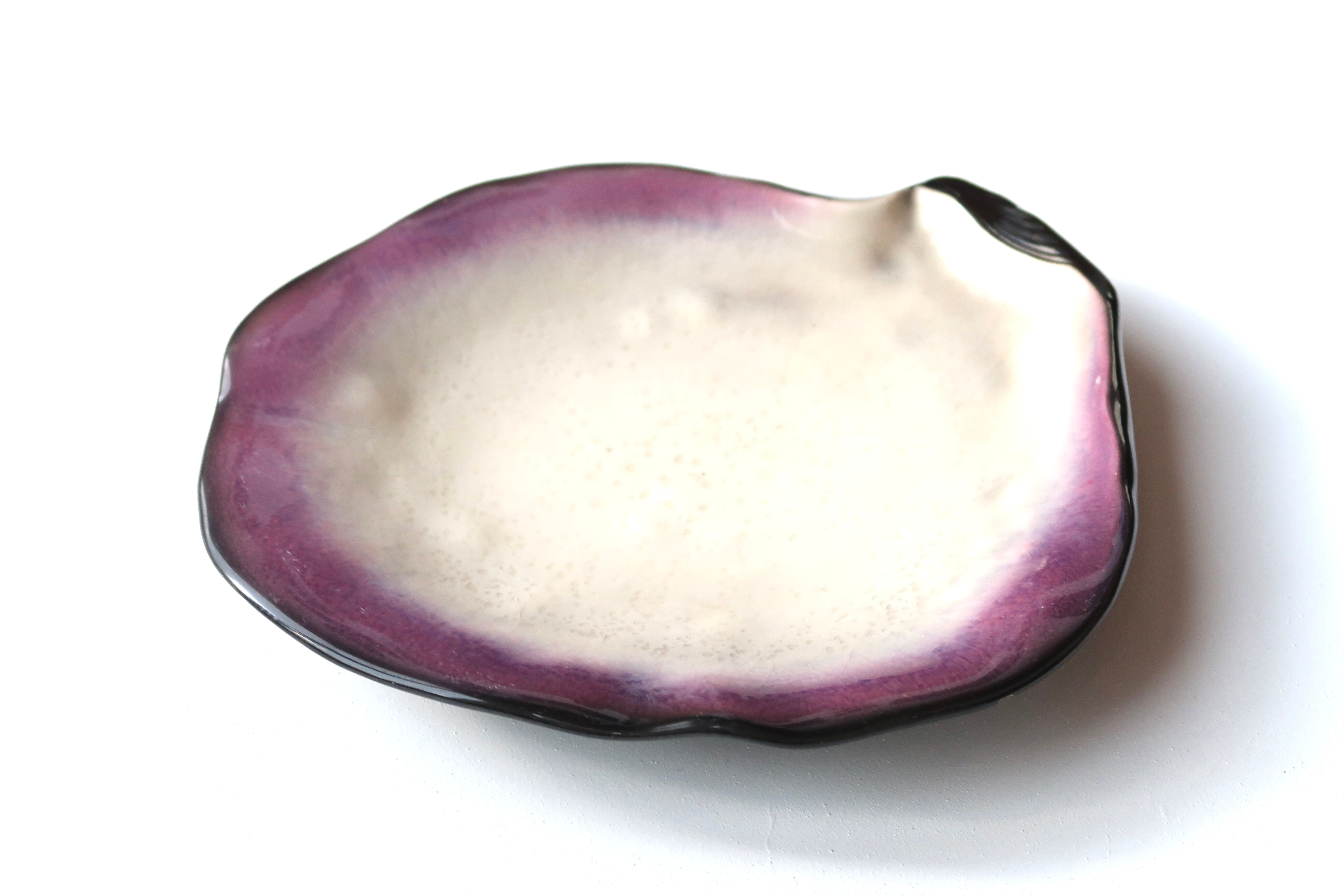 Ceramic "oyster" dish by Pol Chambost, 60s
