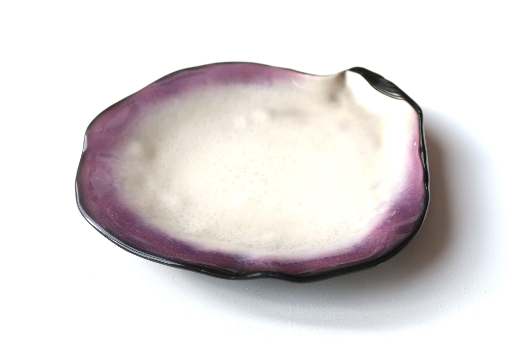 Ceramic "oyster" dish by Pol Chambost, 60s