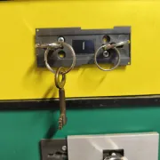 Vintage bank safe block Conforti Verona – Original keys & master key