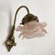 Flower and dragonfly wall lamp in art nouveau style brass