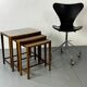 Set of vintage Danish modernist nesting tables from the mid-century, 1960s, set of 3.
