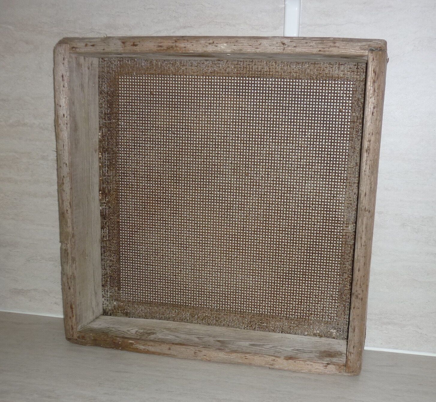 Old wooden mason sieve