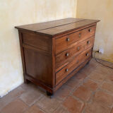 Chest of drawers in walnut and oak nineteenth
